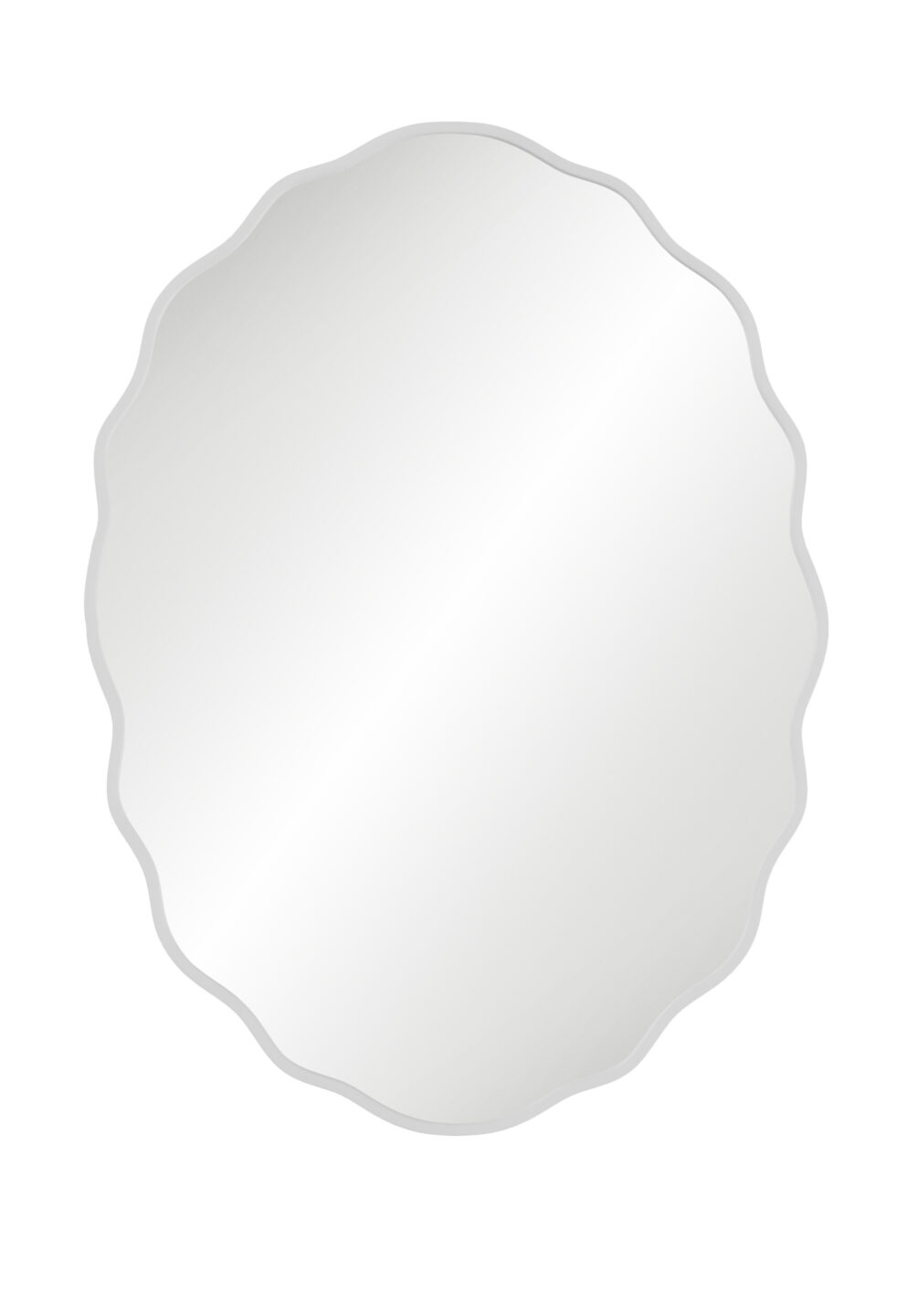 Lustro owalne w białej ramie RIBBON OVAL - produkt lustrowramie